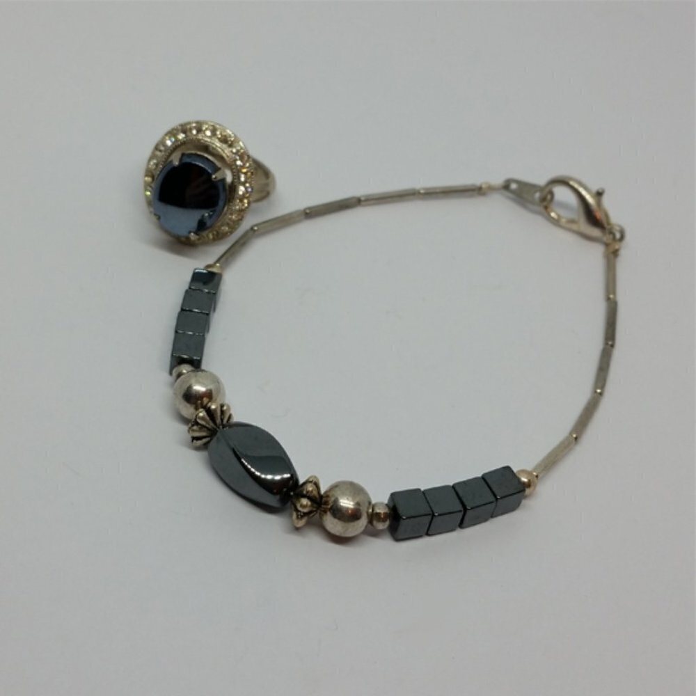 Curated bundle Sarah Coventry vintage ring artisan bracelet jewelry set